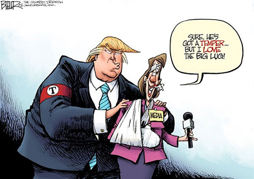 کاریکاتور: دسته گل جدید ترامپ!