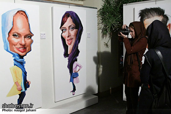 کاریکاتور هنرمندان محبوب ایرانی در نمایشگاه/گزارش تصویری