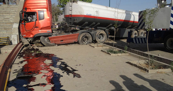 عکس: ترمز بریدن مرگبار نفتکش در سنندج