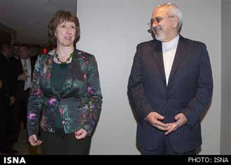 ظریف و اشتون در دور پایانی مذاکرات ایران و 1+5 ب