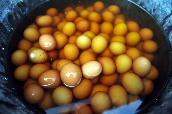 تخم مرغ آب پز شده در ادرار پسر بچه ها +عکس