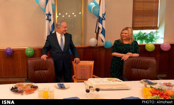 انتشار عکس جشن تولد نتانیاهو در توییتر
