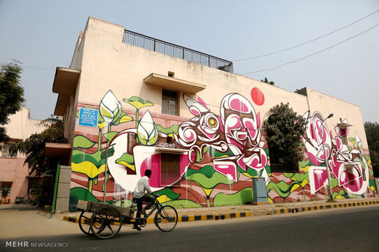 جشنواره نقاشی های خیابانی در دهلی‎