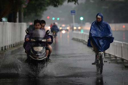 باران شدید در پکن، چین