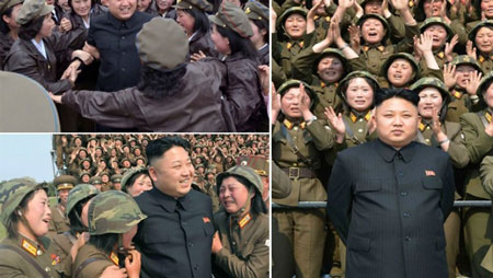 اخبار,اخبار بین الملل,رهبر کره شمالی در میان زنان نظامی
