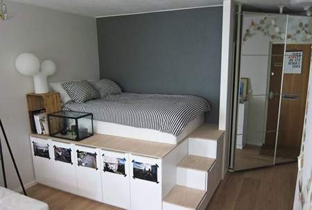 راه حلی برای اتاق خواب های کوچک, استفاده از فضای زیر تخت