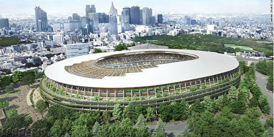 ژاپن از طراحی استادیوم المپیک 2020 خود رونمایی کرد