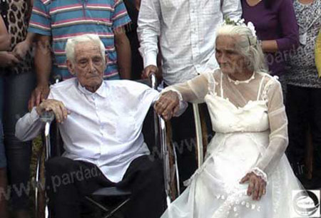 متفاوت ترین جشن عروسی,پیرترین زوج عاشق