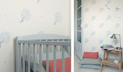 دیوارهای اتاق کودک, کاغذ دیواری اتاق کودک