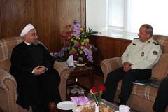 دیدار احمدی مقدم با حسن روحانی