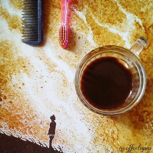 نقاشی های حرفه ای با قهوه