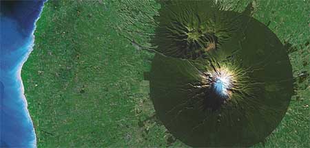 فضانوردان , تصاویر فضایی از زمین,کوه تاراناکی، نیوزلند