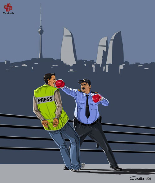 تماشا کنید؛ نگاه طنازانه کاریکاتوریست آذربایجانی به پلیس‌های باجنبه دنیا