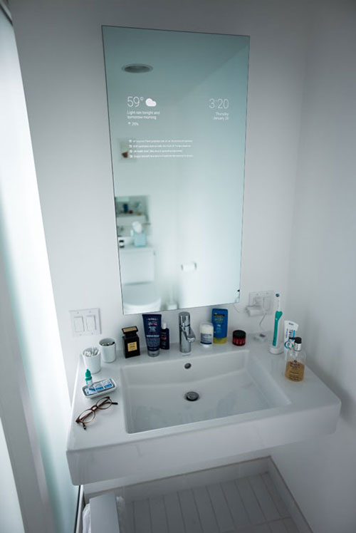 آینه هوشمند گوگل برای حمام +عکس