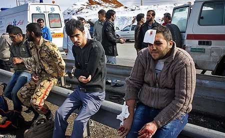 اخبار ,اخبار حوادث ,واژگونی اتوبوس در اتوبان تهران و قم