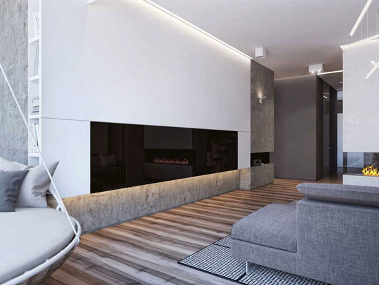 ۲ مدل دکوراسیون داخلی منزل با رنگ خاکستری