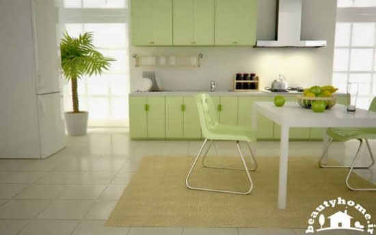 دکوراسیون آشپزخانه سبز رنگ، زیبا و ز +عکس