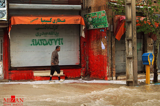 بارش شدید تگرگ در کرمانشاه