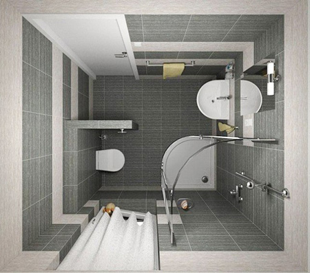 طراحی حمام های کوچک, طراحی مدرن حمام های کوچک