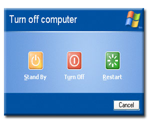 خاموش کردن کامپیوتر