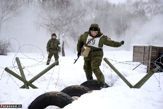 تصاویر/ مانور زنان ارتش روسیه