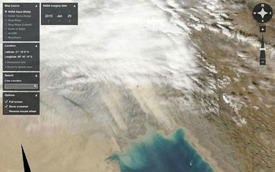 عکس های ناسا از گرد و غبار خوزستان