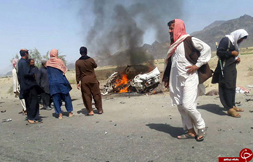 عکس: لحظه حمله به خودروی رهبر طالبان