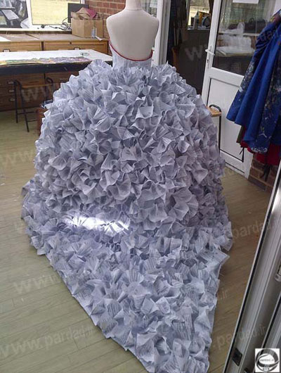 ساخت لباس عروس با مدارک طلاق , طراحی لباس عروس جالب