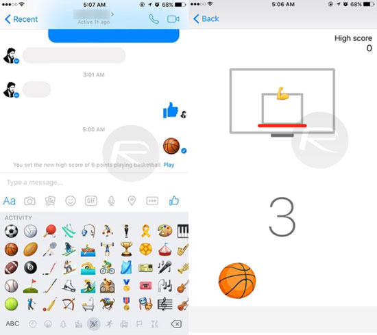 فیسبوک مسنجر iOS و اندروید از یک بازی بسکتبال مخفی برخوردار است