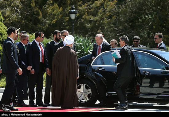 عکس: استقبال روحانی از اردوغان در سعدآباد