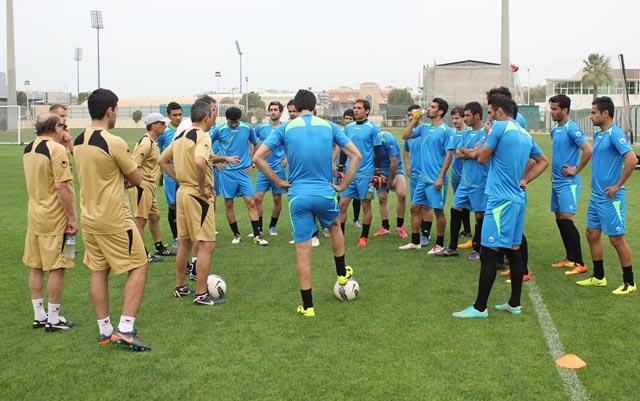 گزارش تصویری از تمرین تیم ملی در دبی
