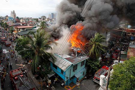 آتش سوزی در مانیل، فیلیپین