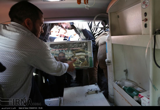 تشییع پیکر خبرنگار ایرانی فاجعه منا + عکس