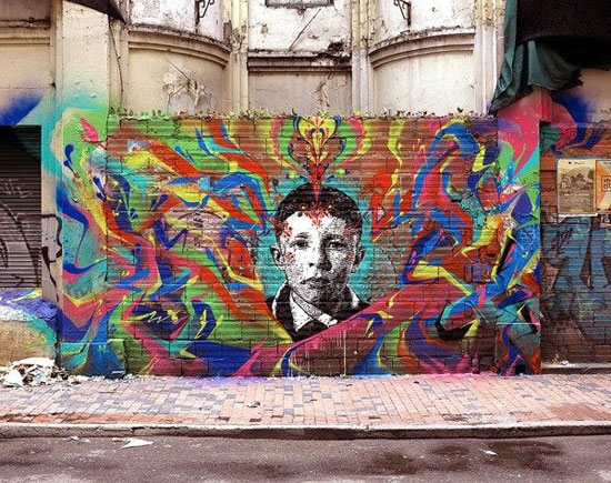 نقاشی های خیابانی رنگارنگ در کلمبیا
