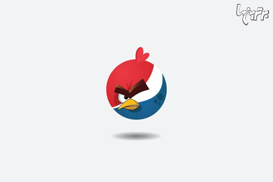 بازسازی لوگوهای برندهای معروف دنیا با پرندگان خشمگین