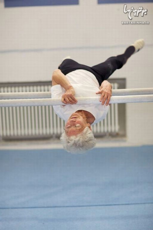 حرکات فوق العاده پیرزن 86 ساله ژیمناستیک
