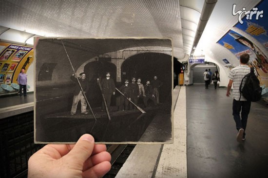 زنده کردن تاریخ با ترکیب عکس های قدیمی و امروز پاریس
