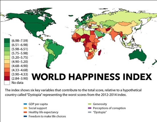 لیست خوشبخت ترین و بدبخت ترین کشورهای جهان منتشر شد/ ایران در میانه لیست