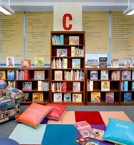  شیک ترین کتابخانه کودکان,مدل کتابخانه کودکان 