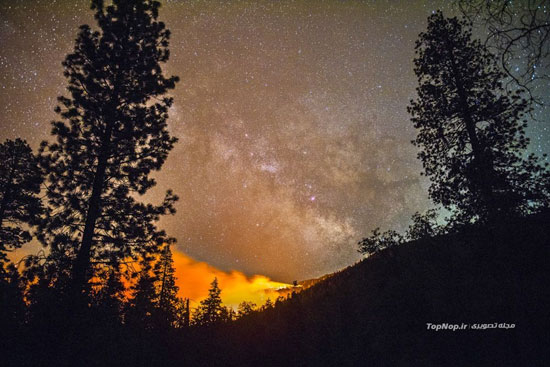 عکاسی از پارک ملی یوسیمیتی در آتش