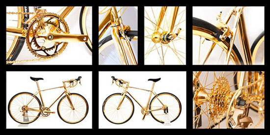 این دوچرخه پوشیده از طلای ۲۴ عیار بیش از یک میلیارد تومان قیمت دارد!