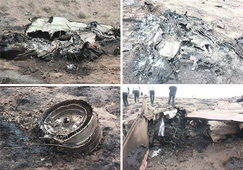 عکس: سقوط جنگنده F7 در نائین