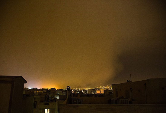 لحظه ورود موج گرد و غبار به تهران + عکس