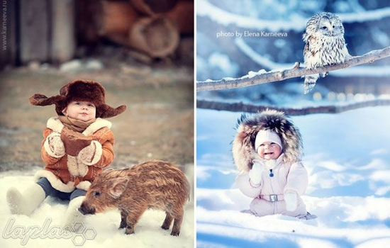 تصاویر فوق العاده دوست داشتنی از کودک و حیوانات
