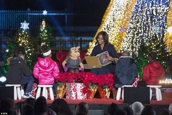 اوباما چراغ‌ کریسمس را روشن کرد +عکس