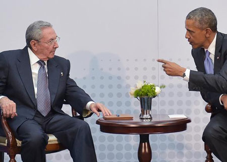 اخبار,اخبار سیاست خارجی,دیدار  اوباما با رائول کاسترو 