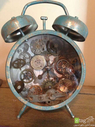 ساخت دکوری های تزیینی با استفاده از ساعت های کوکی قدیمی