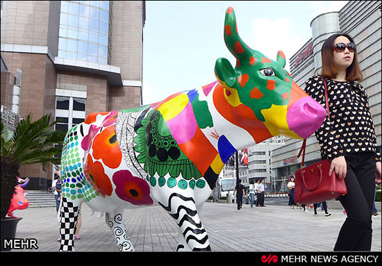 نمایشگاهی هنری با موضوع گاو در چین‎