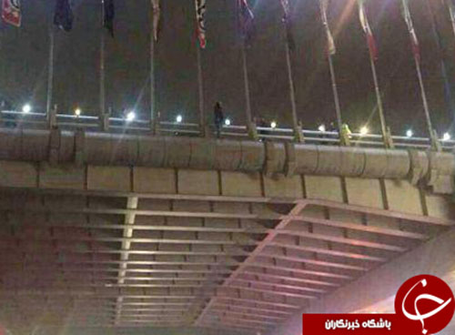 عکس: اقدام به خودکشی در پل شیخ فضل الله