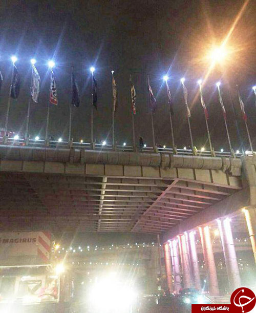 عکس: اقدام به خودکشی در پل شیخ فضل الله